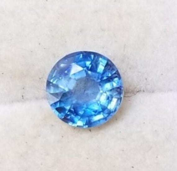 Round Blue Sapphire September Birthstone for Anniversary Jewelry