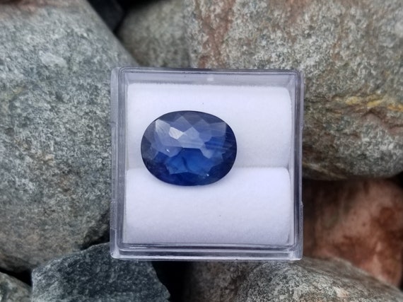 Rose Cut 3.89ct Natural Blue Sapphire Oval Shape for Pendant Best Anniversary Gift