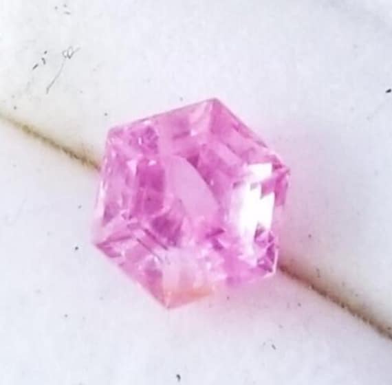 Hexagon Pink Spinel August Birthstone for Custom Jewelry