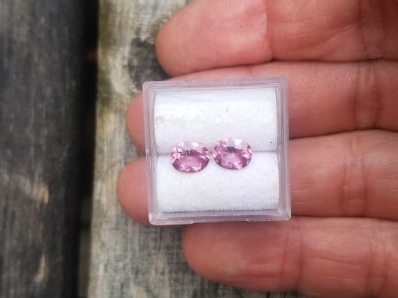 Unique Sapphire Pair for Earrings, September Birthstone Gift for Her, Unique Ceylon Pink Sapphire for Jewelry, Free Shipping