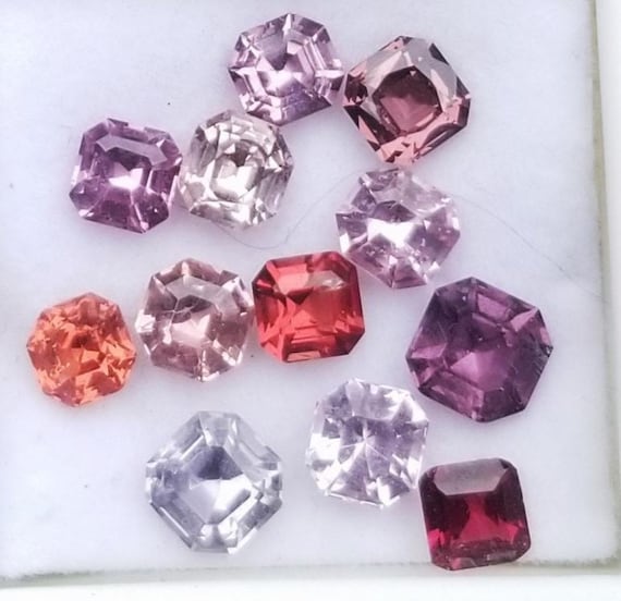 Square Ceylon Spinel Collection August Birthstone for Jewelry