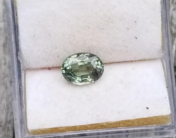 Unique Color Ceylon Oval Green Velvet Sapphire Gift for Her, September Birthstone for Jewelry Design, Free Shipping to USA