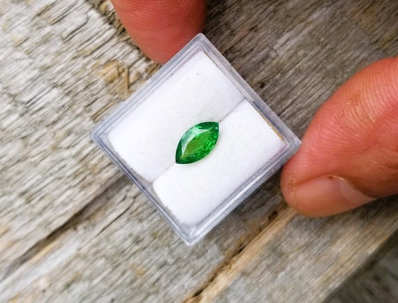 Natural Green Garnet Marquise Shape for Anniversary Ring, January Birthstone for Custom Hand Made Jewelry, Free Shipping to North America