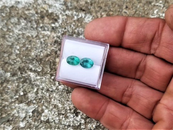 Natural Emerald Pair 1.45 cts tw