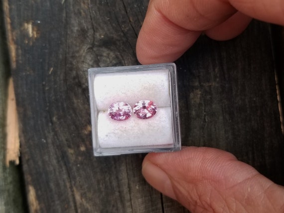 Ceylon Pink Sapphire Pair Total eight 2.08 Cts