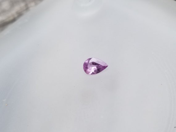 Lavender Pink Sapphire Tear Drop , September Birthstone for Jewelry, Unique Tear Drop Sapphire Gift for Her