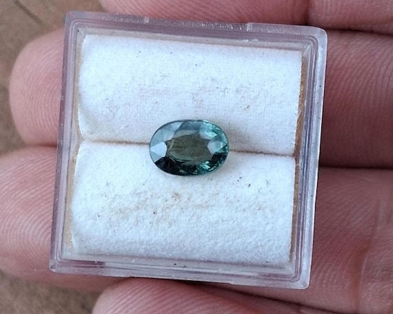 Ceylon Oval Blue Green Sapphire September Gemstone for Anniversary Gift