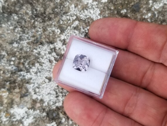 Ceylon Light Purple Gray Spinel 8 x 7.9 MM Square Cushion