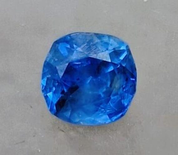 Blue Sapphire Precision Cut Square Cushion 7x6.7MM  September Gemstone