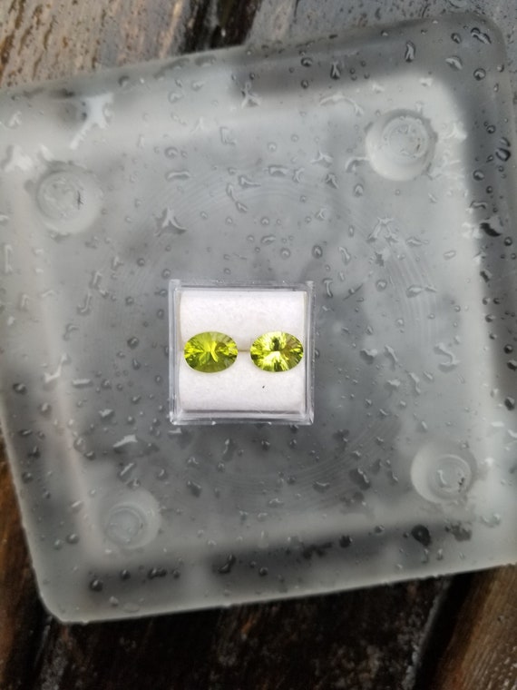 Peridot for Jewelry Gift, August Birthstone for Women Earrings, One Kind of Concave Cut for Anniversary Gift for Her