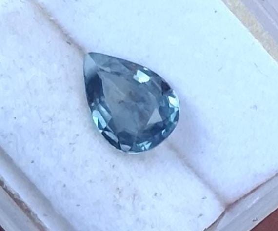 Natural Light Blue Montana Sapphire Pear Shape September Gemstone