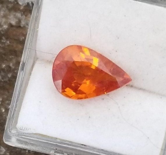 Mandarin Spessartite Garnet 11.4x7.5 MM Pear Shape 3.20 Cts January Birthstone