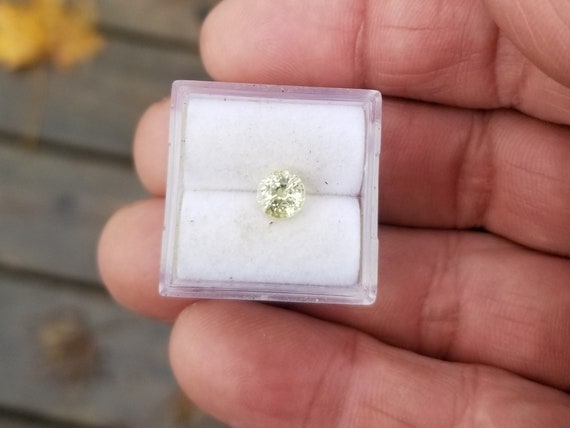 Ceylon Round Canary Yellow Sapphire for Anniversary Wedding, Unique Yellow Pastel Color for September Birthstone Jewelry , Free Shipping