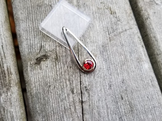 Red Ruby 14K Yellow Gold Bezel on Sterling Silver