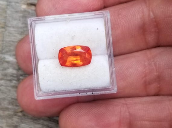 Reddish Orange Sapphire Cushion Shape for Engagement Ring, September Birthstone for Custom Jewelry