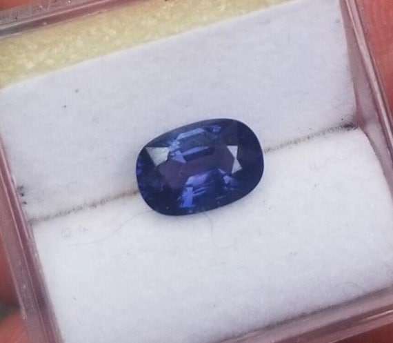Natural Unique Color Change  Sapphire 1.34 Cts Cushion