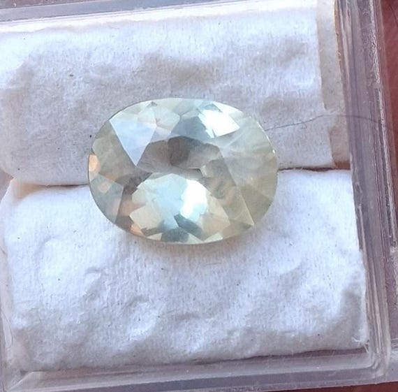 Ceylon Pastel Light Yellow Sapphire Large Oval Shape