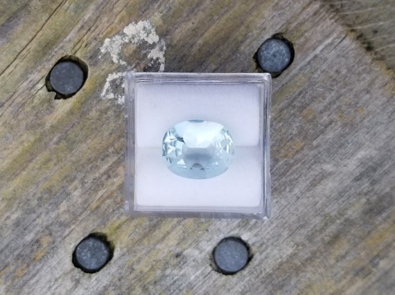 Cushion Aquamarine 12x10 MM for Pendant  March Birthstone