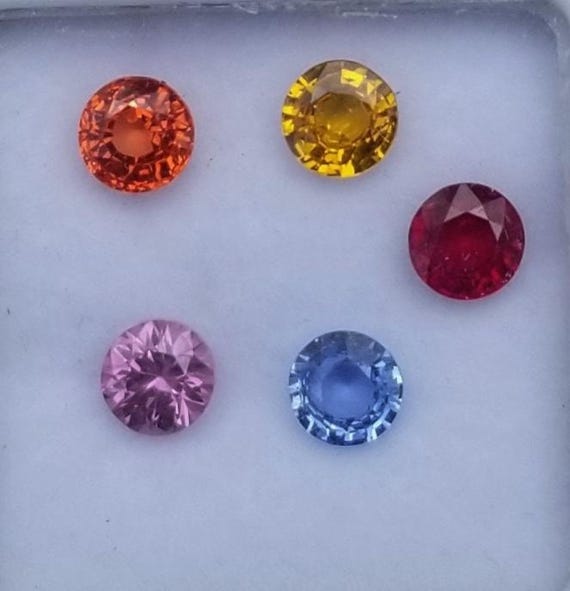 Round Sapphire Parcel 2.29 Cts Natural 4.5mm Gemstones