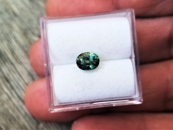 Parti Color Ceylon  Sapphire 1.06 Carat Oval September Birthstone