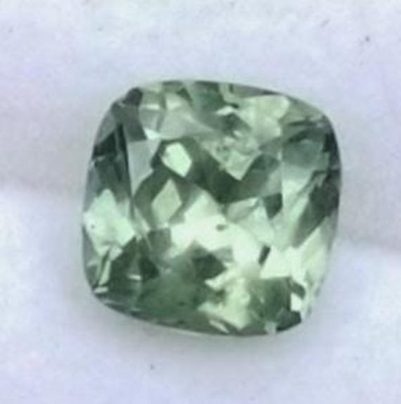 Mint Sapphire 6.2 MM Square Cushion Precision Cut Gemstone 1.31 Cts September Birth