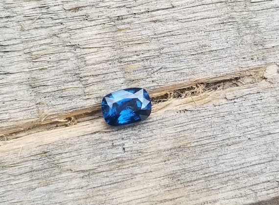 Cushion Blue Sapphire for Wedding Anniversary Gift, September Birthstone for Engagement Ring Anniversary One of a Kind Gift for Her