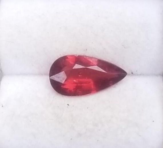 Red Magenta Ruby Pear Shape July Birthstone for Anniversary Jewelry