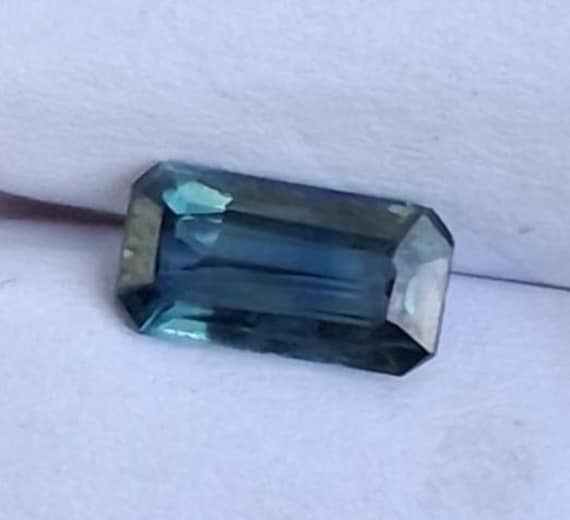 Ceylon Teal Blue Green Sapphire 7.9x4.2  MM Emerald Cut