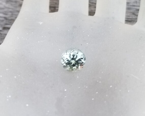 Green Mint Zircon for Jewelry Anniversary Gift , Round Mint Zircon for Gemstone Collectors, Precision Cut Green Zircon, Free Shipping