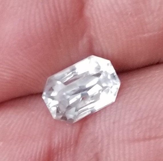 Ceylon White Sapphire Radiant Cut Gemstone, 2.40cts September Birthstone