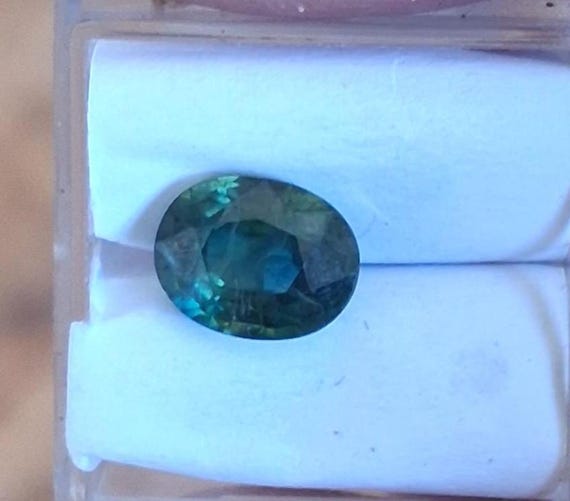 Ceylon Oval Blue Green Sapphire 2.61 Cts September Gemstone