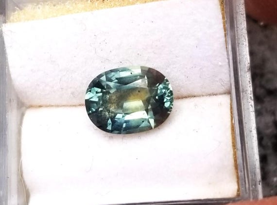 Teal Blue Green Sapphire Oval Shape for Engagement Ring, Ceylon Natural 2 Carats Teal Sapphire for Jewelry Gift, Free Shipping to USA