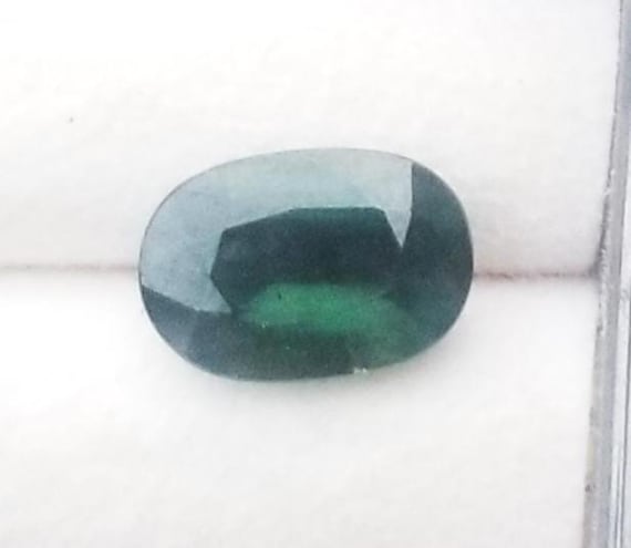 Natural Oval Green Velvet Sapphire,  September Birthstone For Engagement Ring