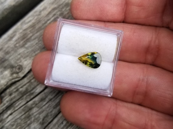 Parti Color Tear Drop Multicolor  Sapphire for Anniversary Jewelry, September Birthstone for Anniversary Gift for Her