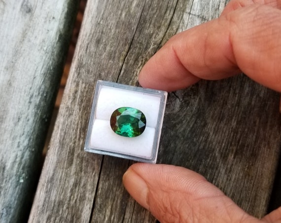 Green Tourmaline for Fine Jewelry, October  for Gemstone for Birthday Gift, Unique Color Tourmaline, Free Shipping to North America