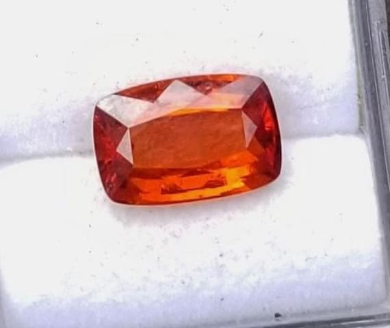 Spessartite Garnet 10x7 MM Cushion Shape January Birthstone for Jewellery