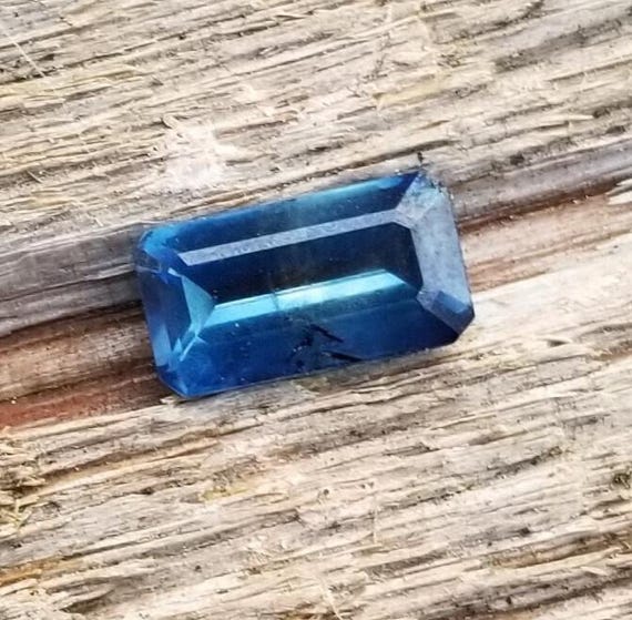 Ceylon Blue Sapphire 9.3x5.1mm  Emerald Cut September Birthstone