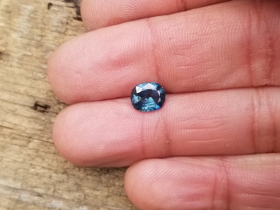 Peacock Blue Green Sapphire 7.9x6.6MM Cushion Gift for Her Anniversary