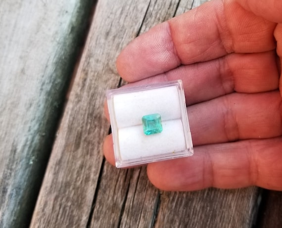 Brazilian Square Emerald for Engagement Ring, May Birthstone for Jewelry Gift for Her, Free Shipping to North America