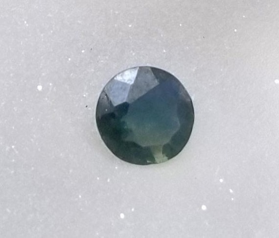Blue Green Sapphire for Engagement Ring, September Birthstone Round Gemstone