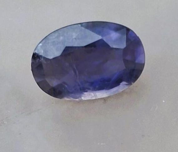 Purple Iolite Natural 6.92 Carats Oval Gemstone for Jewelry