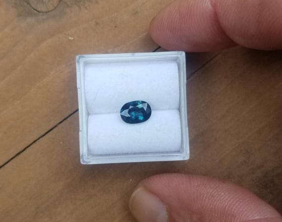 Oval Peacock Sapphire September Gemstone for Custom Jewelry, Free Shipping to North America