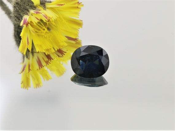 Gemstone gift for her September Birthstone Anniversary Natural Dark Blue Sapphire 10 x 8.9mm Short Oval