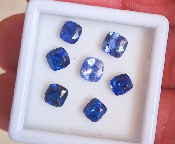 Blue Sapphire Parcel 3.88CTS Cts Square Cushion 4.5-5MM Sizes