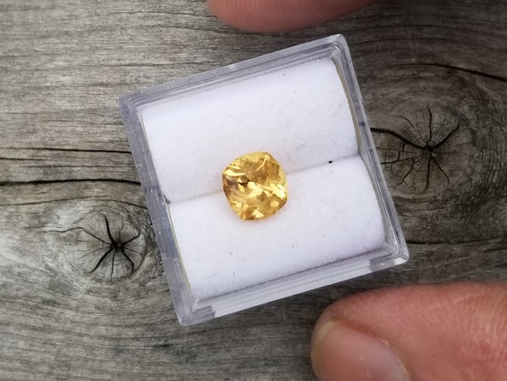 Unique Color Sapphire 6.9x6.5MM Cushion