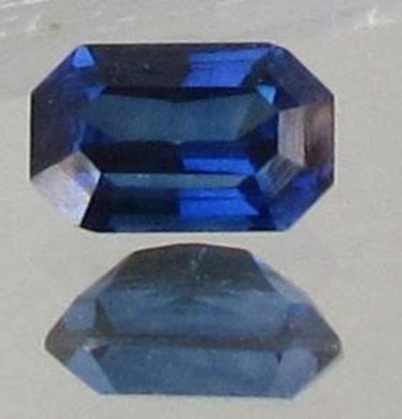 Radiant Emerald Cut Blue Sapphire 1.48cts