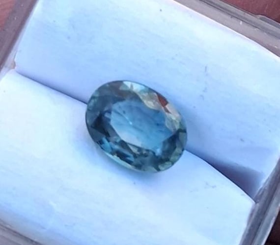 Ceylon Teal Blue Green 8x6MM Oval Sapphire for Engagement Ring, September Birthstone