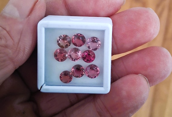 Pink Tourmaline 5.5MM Round Shape for Anniversary Gift For Her