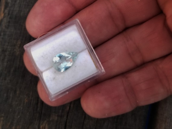 March gemstone Aquamarine for Engagement ring or Birthday Gift 11x7.1 MM Tear Drop for Jewellery