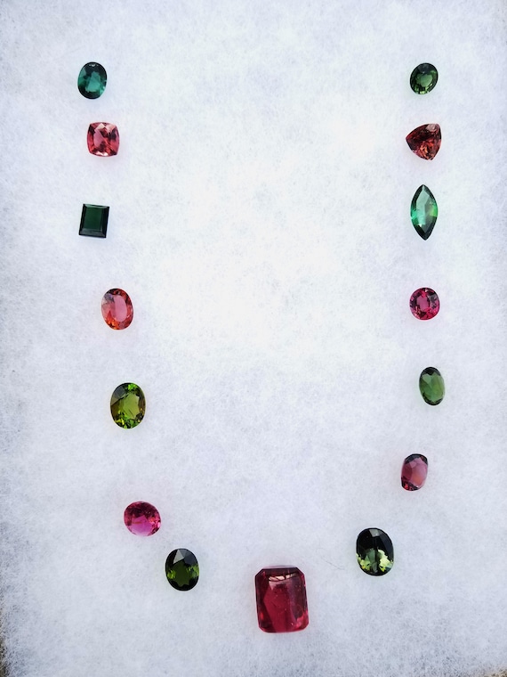Tourmaline Set for Necklace Gift for Her Anniversary Gift Total Weight 74.86 Cts for Jewellery Design